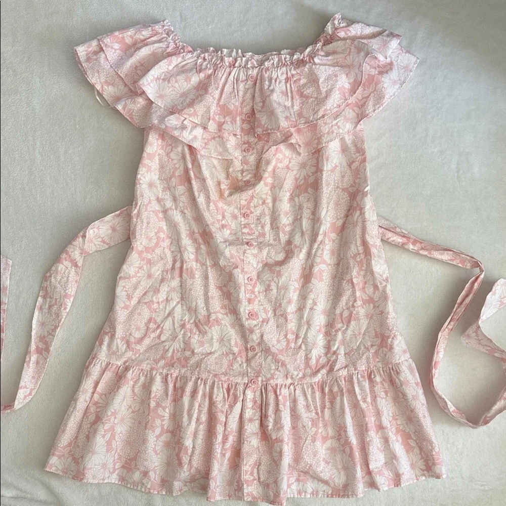 {NWT} Lisa Marie Fernandez x Target | Ruffle Off The Shoulder Floral Print Dress - Picture 9 of 16